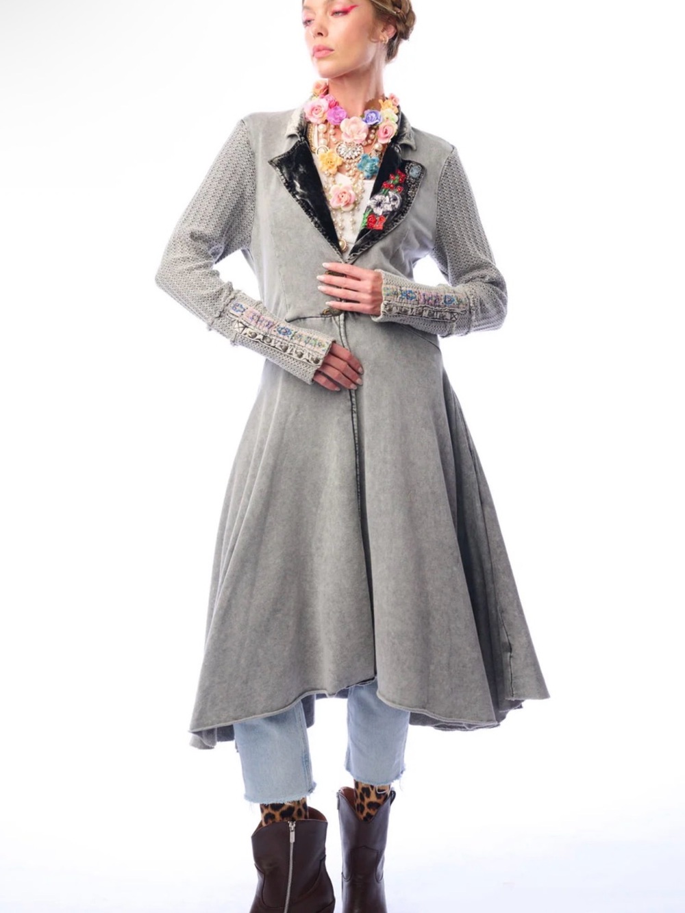 Velvet Lapel Captain General Fall Coat by Aratta, NWT Soft Surroundings